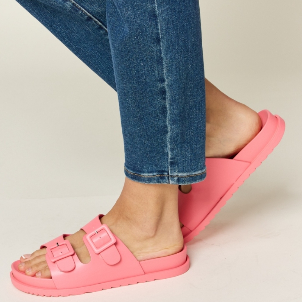 Twin Buckle Open Toe Sandals - Picture 5 of 6